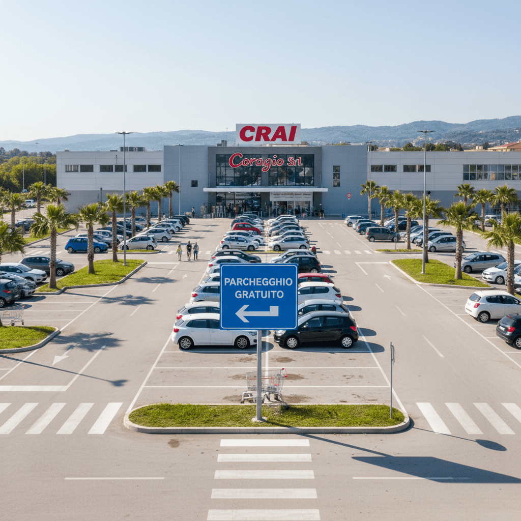 Parcheggio gratuito CRAI Coraggio