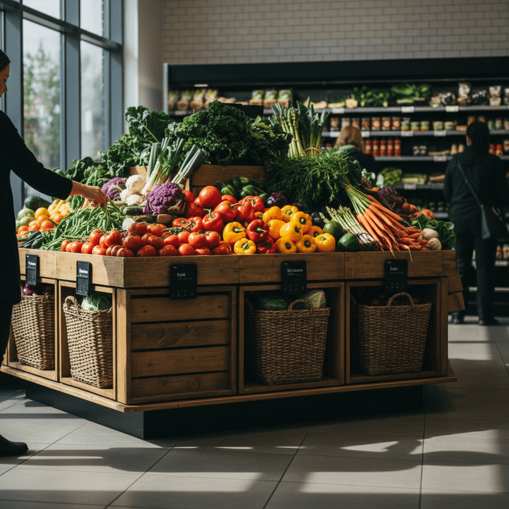 Frutta e verdura fresca al reparto del supermercato CRAI Coraggio